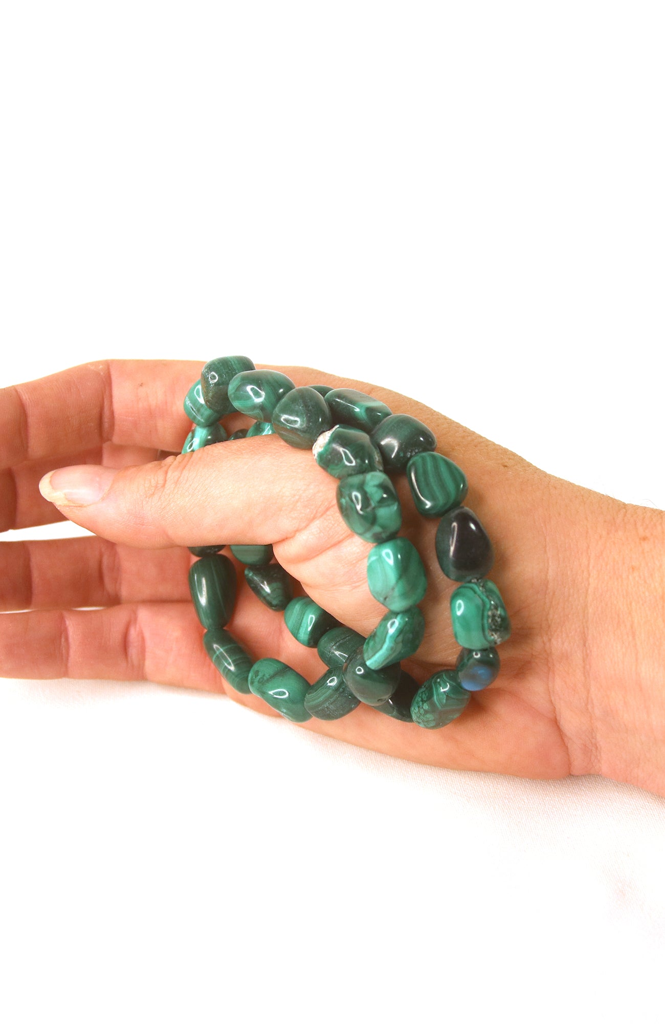 Malachite Tumbled Stone Bracelet